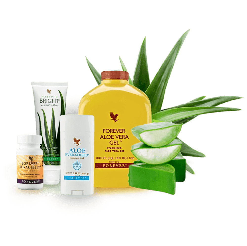 Diversos produtos da forever living